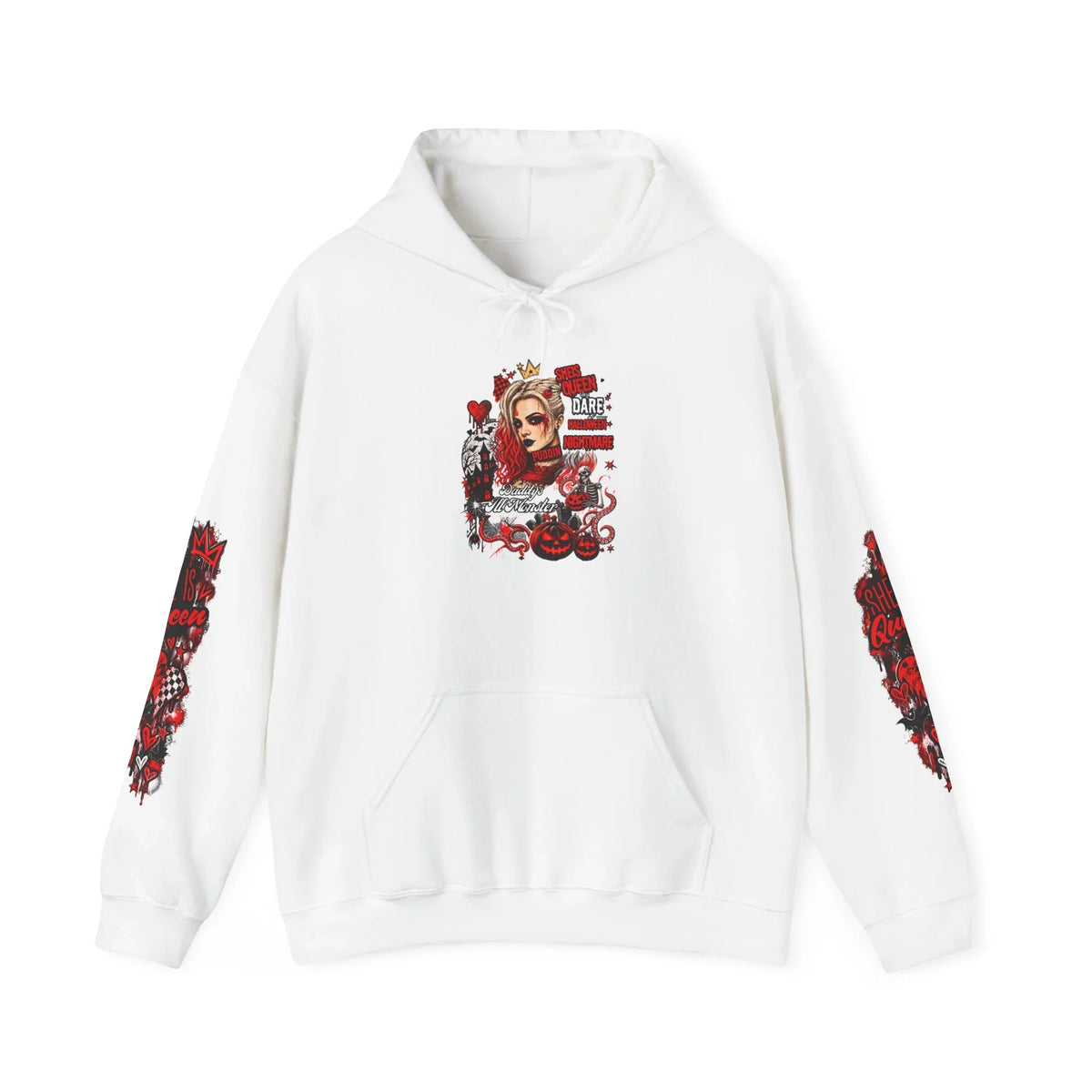 Fast Lane Heavy Blend Hoodie – Red & Black Streetwear