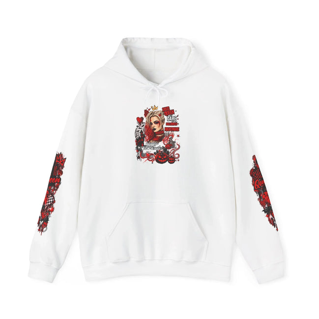 Fast Lane Heavy Blend Hoodie – Red & Black Streetwear