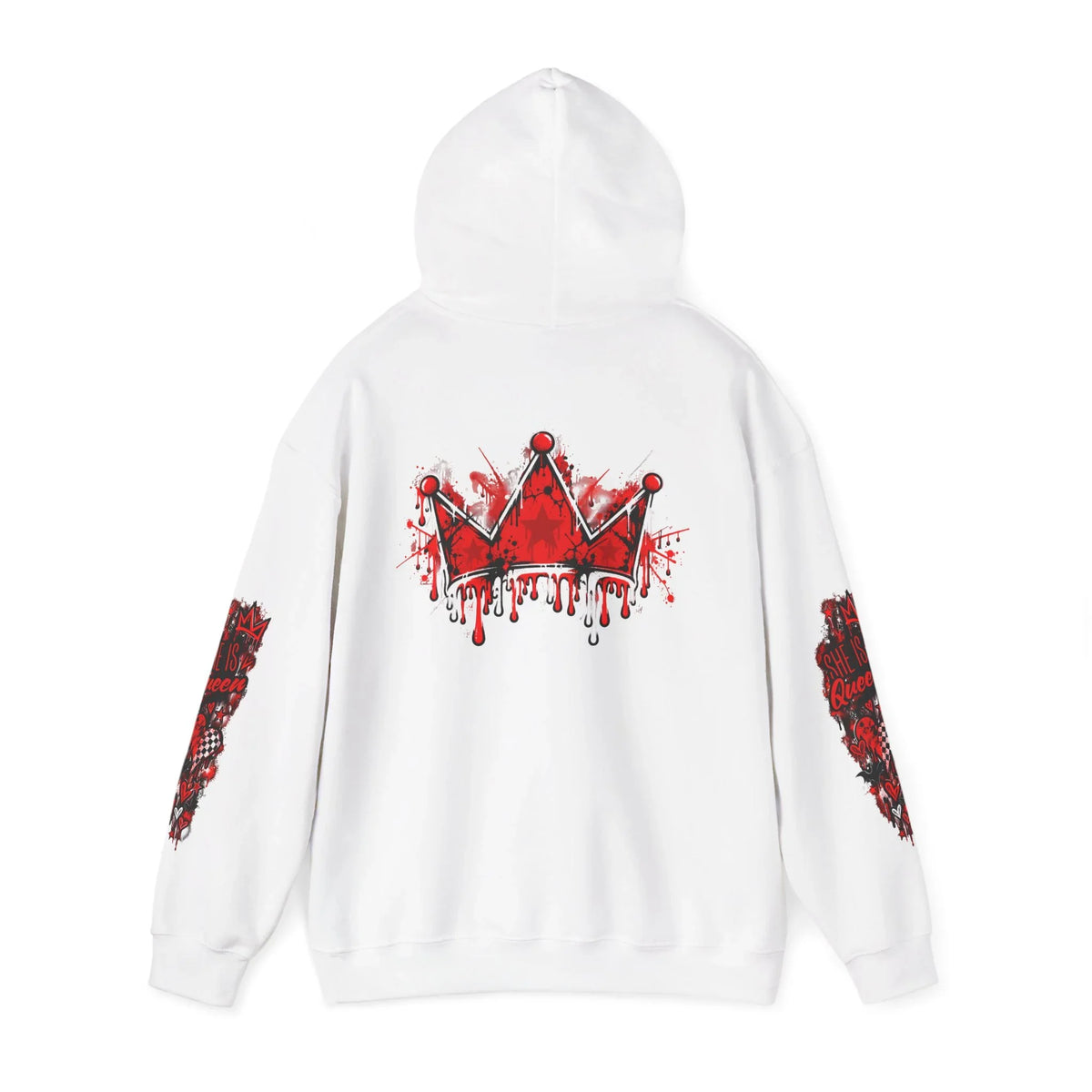 Fast Lane Heavy Blend Hoodie – Red & Black Streetwear