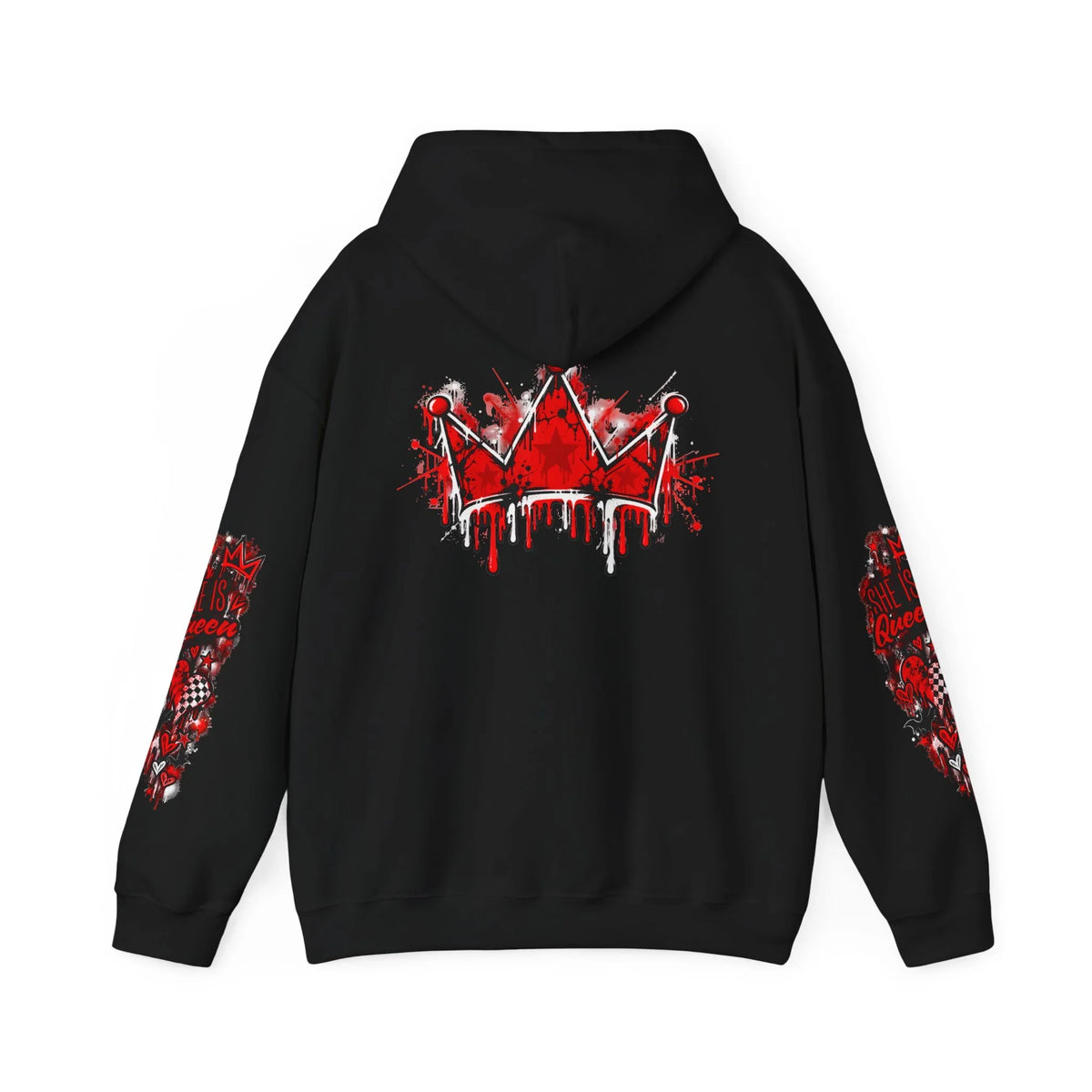 Fast Lane Heavy Blend Hoodie – Red & Black Streetwear