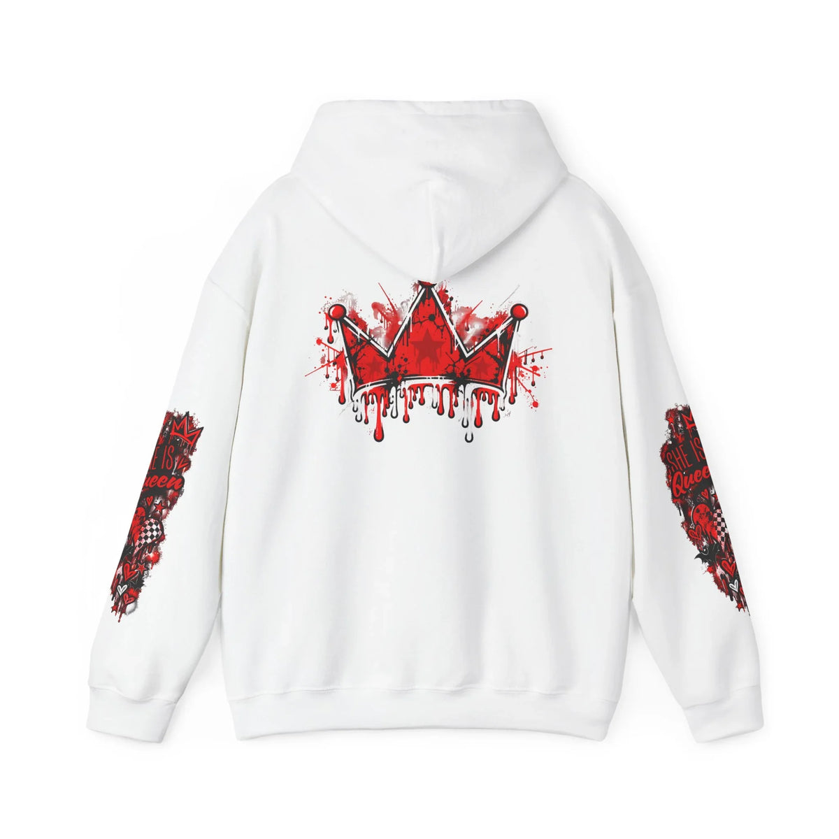 Fast Lane Heavy Blend Hoodie – Red & Black Streetwear