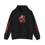Fast Lane Heavy Blend Hoodie – Red & Black Streetwear