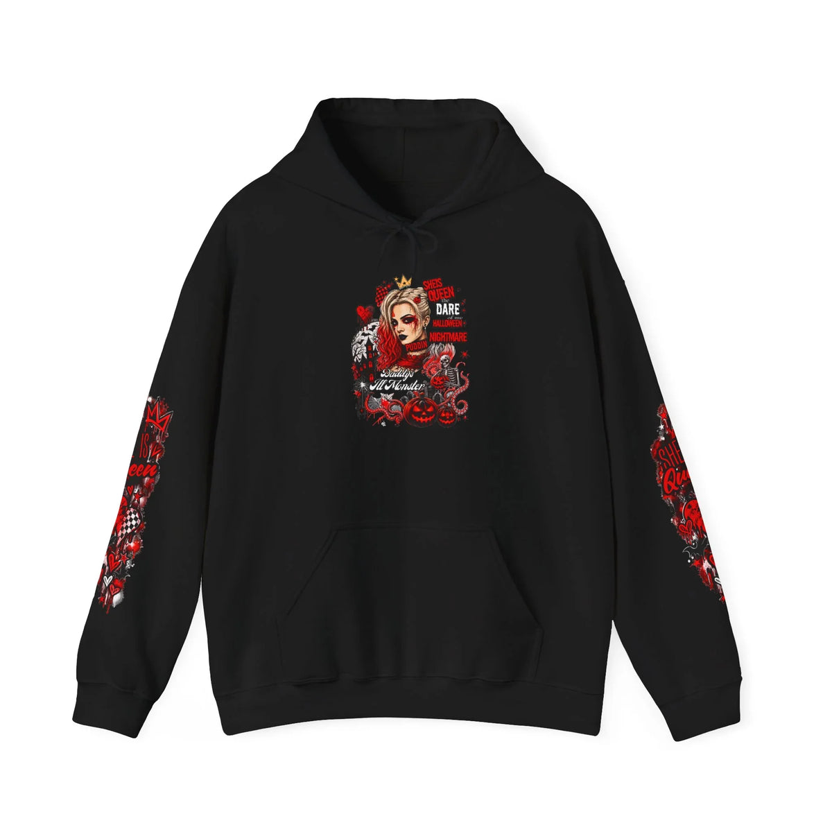 Fast Lane Heavy Blend Hoodie – Red & Black Streetwear
