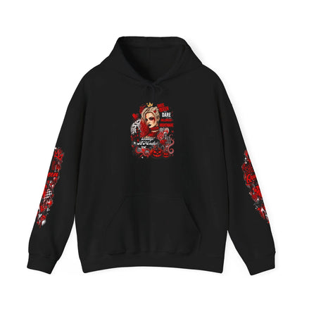 Fast Lane Heavy Blend Hoodie – Red & Black Streetwear
