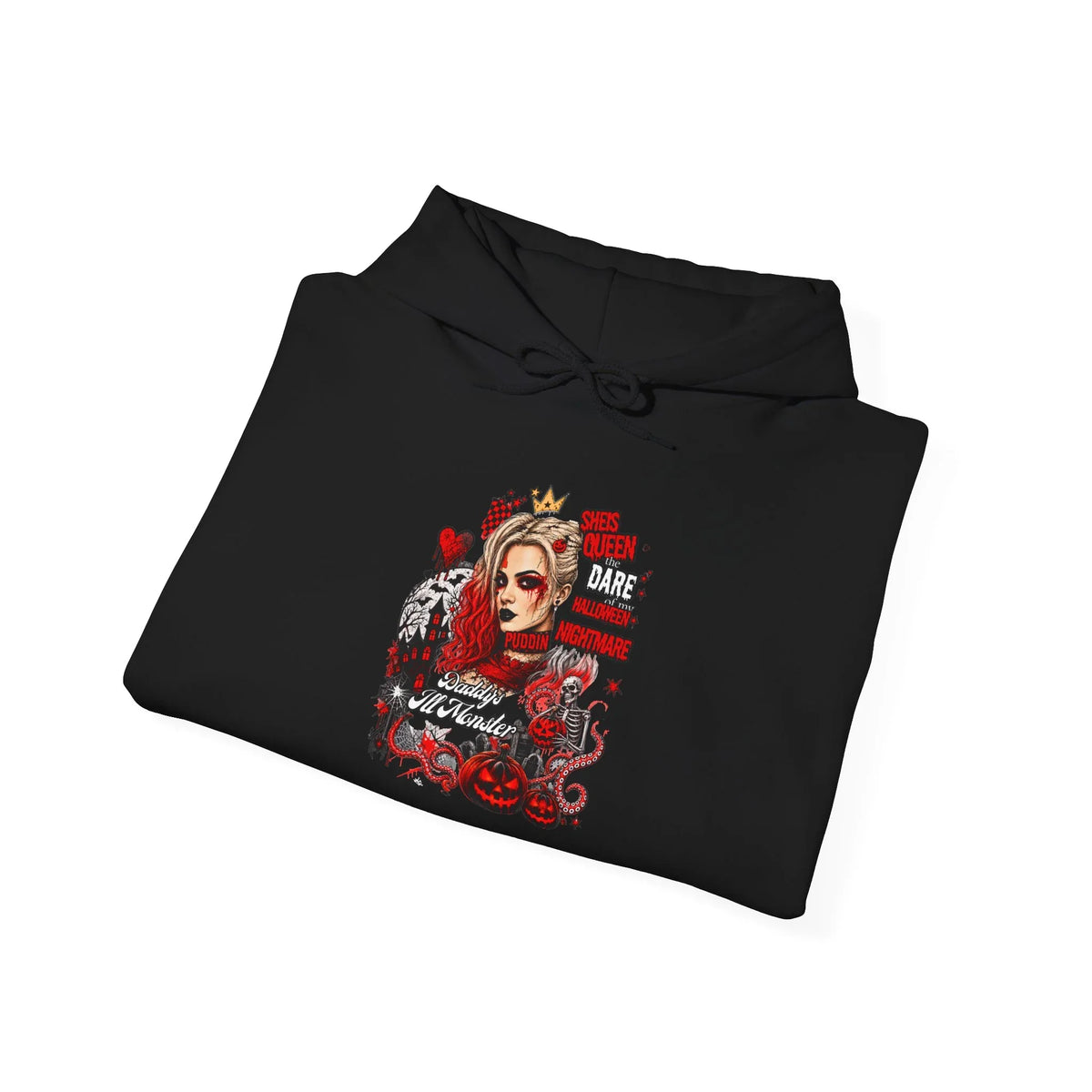 Fast Lane Heavy Blend Hoodie – Red & Black Streetwear