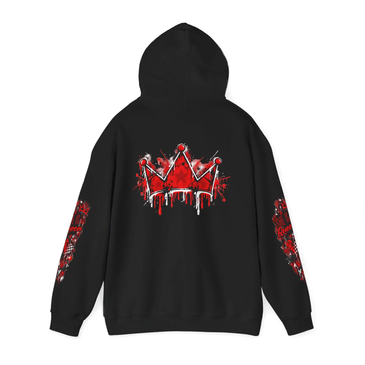 Fast Lane Heavy Blend Hoodie – Red & Black Streetwear