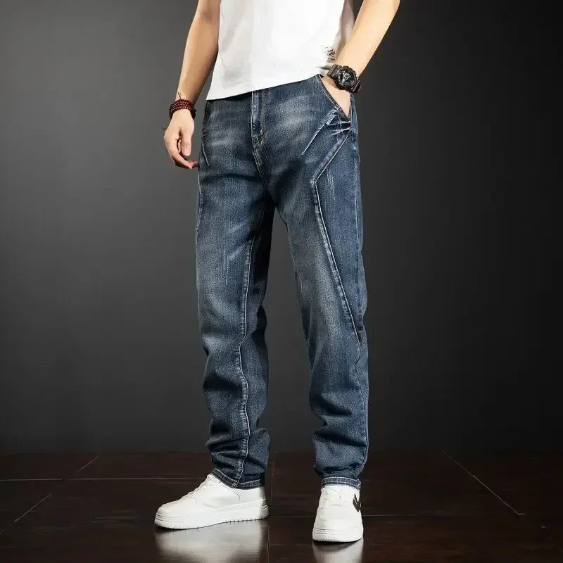 Men's Summer Denim Jeans - Casual Cargo Streetwear Trousers - TNH apparel
