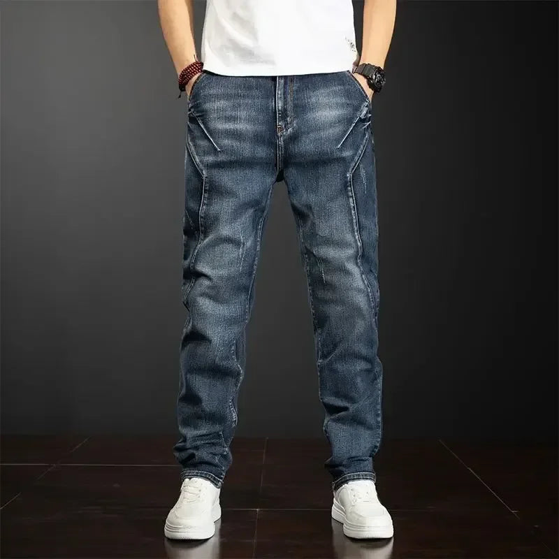 Men's Summer Denim Jeans - Casual Cargo Streetwear Trousers - TNH apparel