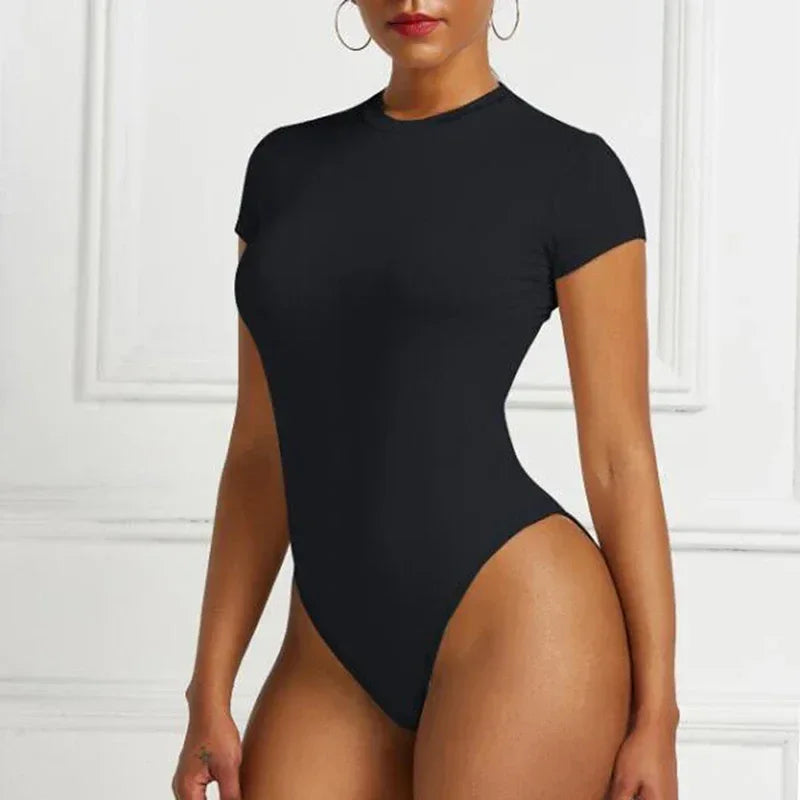 Sexy Bodycon Bodysuit - Short Sleeve One Piece Romper for Women - TNH apparel