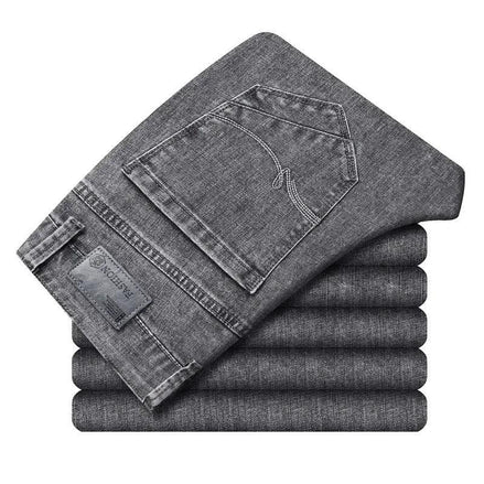 Men's Cotton Stretch Jeans - Business Casual Lightweight Denim 2024 - TNH apparel