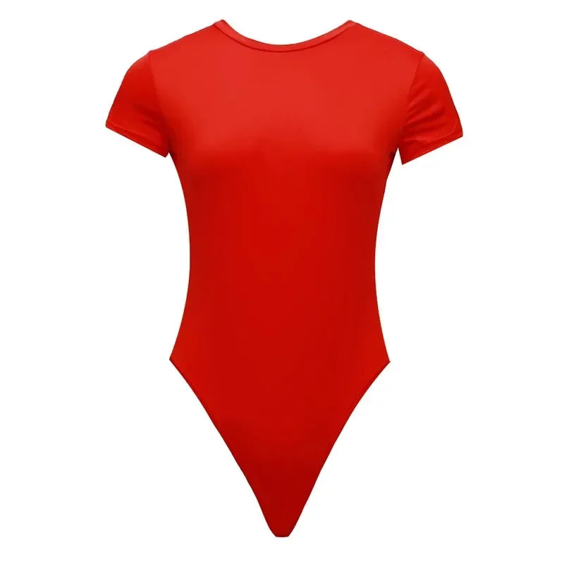Sexy Bodycon Bodysuit - Short Sleeve One Piece Romper for Women - TNH apparel