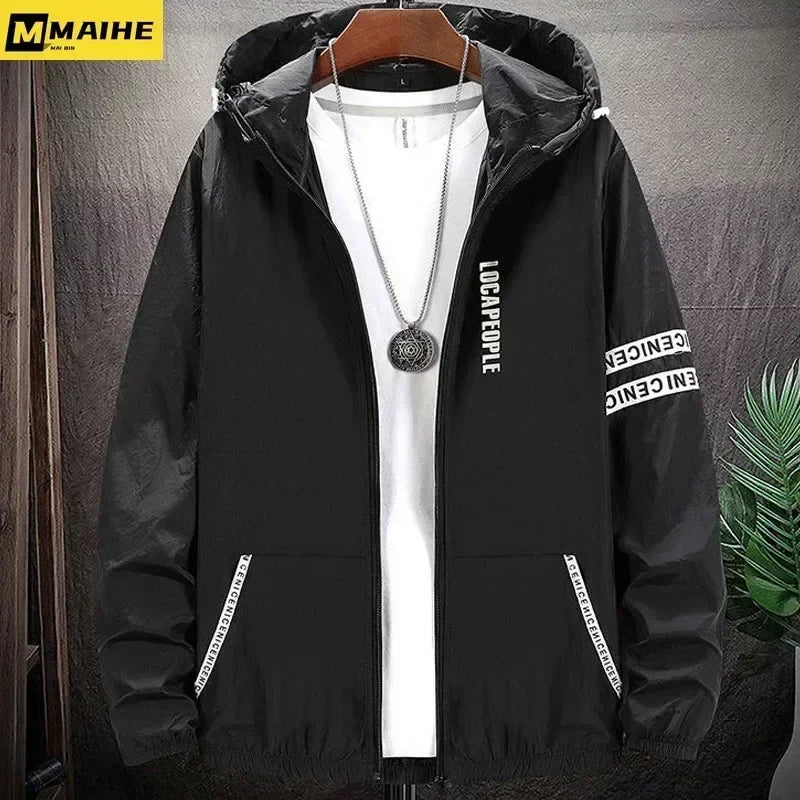 Men's SPF UV Sun Protection Jacket - Lightweight Hooded Windbreaker 8XL 9XL - TNH apparel