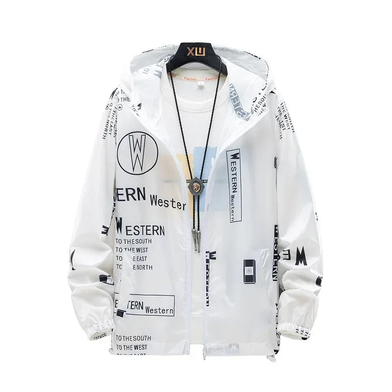 Men's Lightweight Sunscreen Jacket - Summer UV Protection Coat 5XL-7XL - TNH apparel