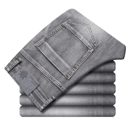 Men's Cotton Stretch Jeans - Business Casual Lightweight Denim 2024 - TNH apparel
