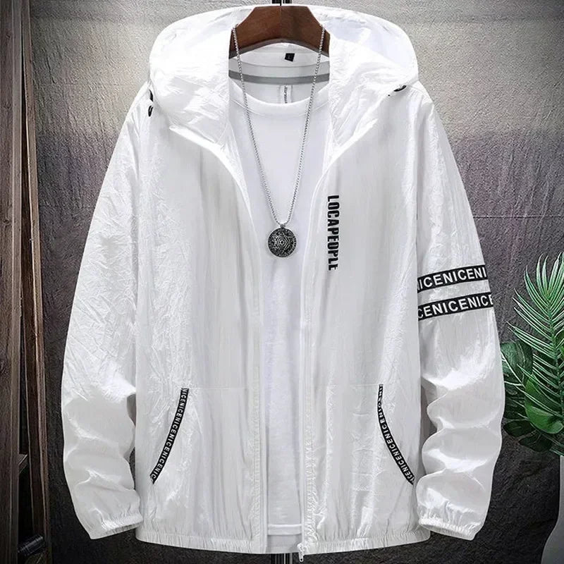 Men's SPF UV Sun Protection Jacket - Lightweight Hooded Windbreaker 8XL 9XL - TNH apparel