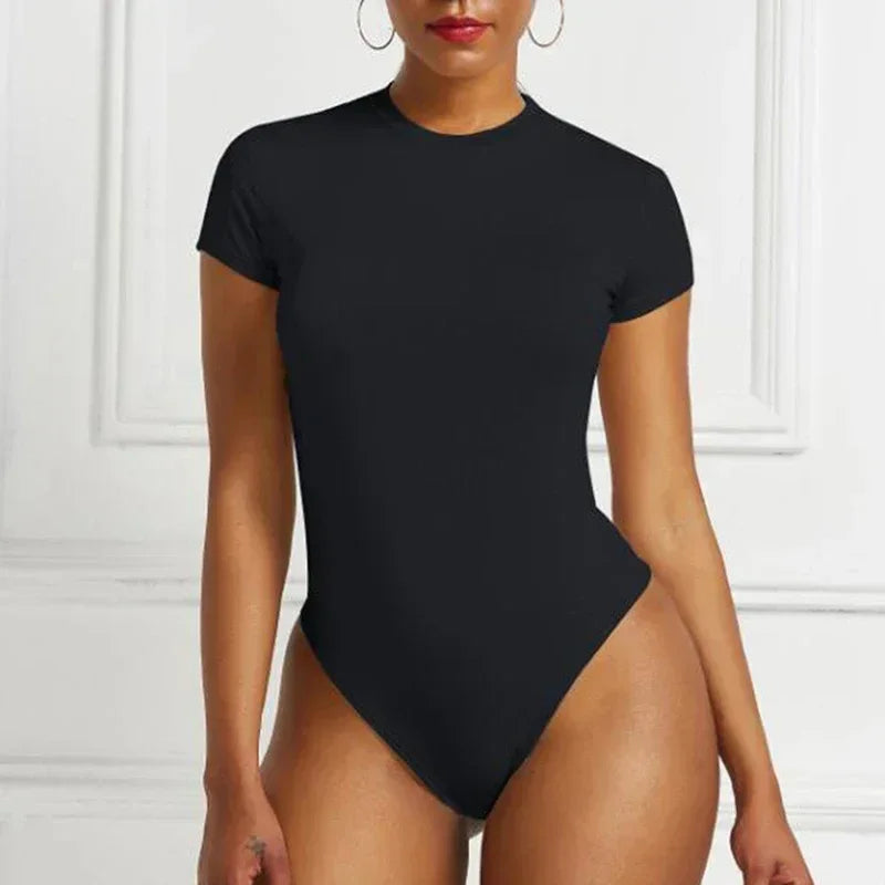 Sexy Bodycon Bodysuit - Short Sleeve One Piece Romper for Women - TNH apparel