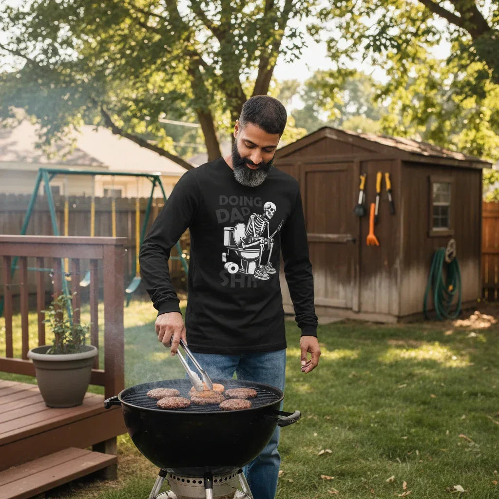 Unisex Black Graphic Long Sleeve Tee - Versatile Cotton Blend - TNH apparel