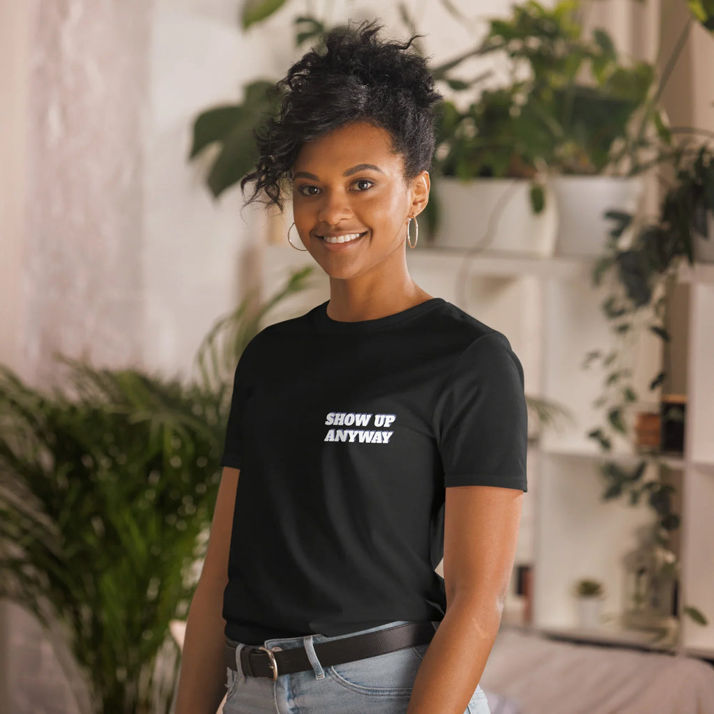 Product mockupProduct mockupShort-Sleeve Unisex T-Shirt Show Up and short sleeve cotton 