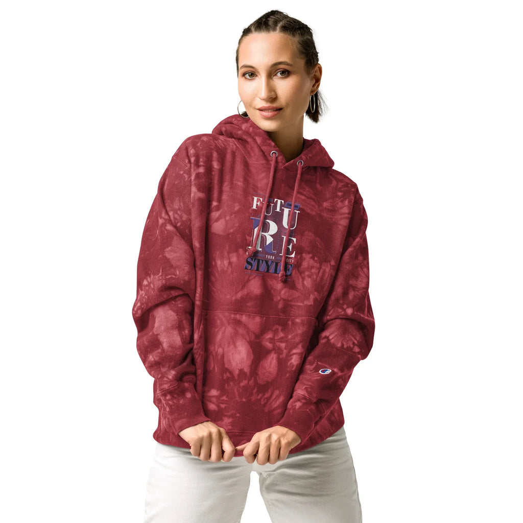 Unisex Champion tie-dye hoodie colorful streetwear hoodie 