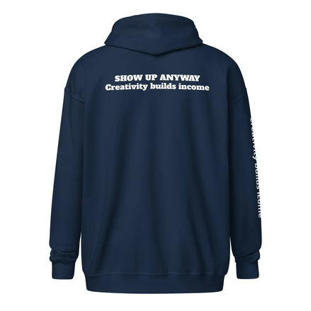Unisex heavy blend zip hoodies Show Up motivational hoodies