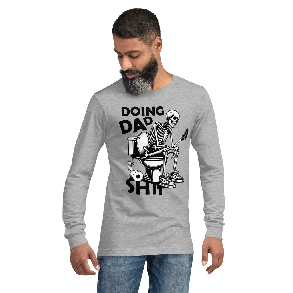 Unisex Black Graphic Long Sleeve Tee - Versatile Cotton Blend - TNH apparel