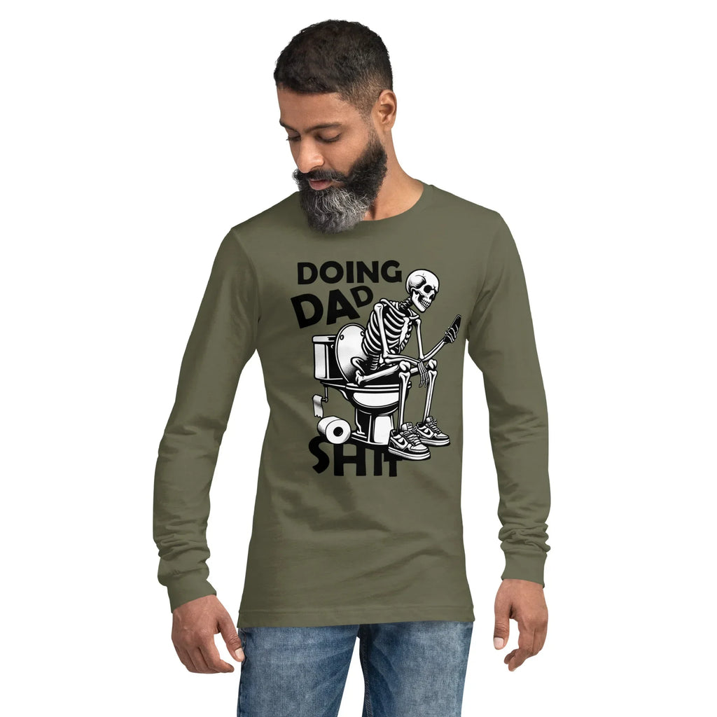 Unisex Black Graphic Long Sleeve Tee - Versatile Cotton Blend - TNH apparel