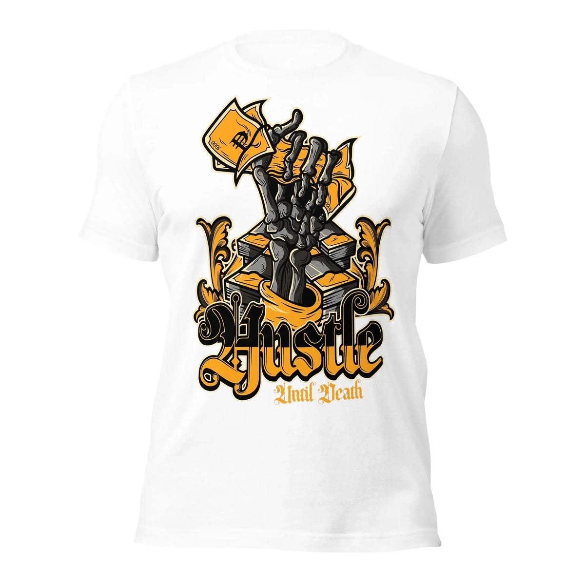 Unisex Hustle T-Shirt - Soft Stretchy Cotton Blend Graphic Tee - TNH apparel